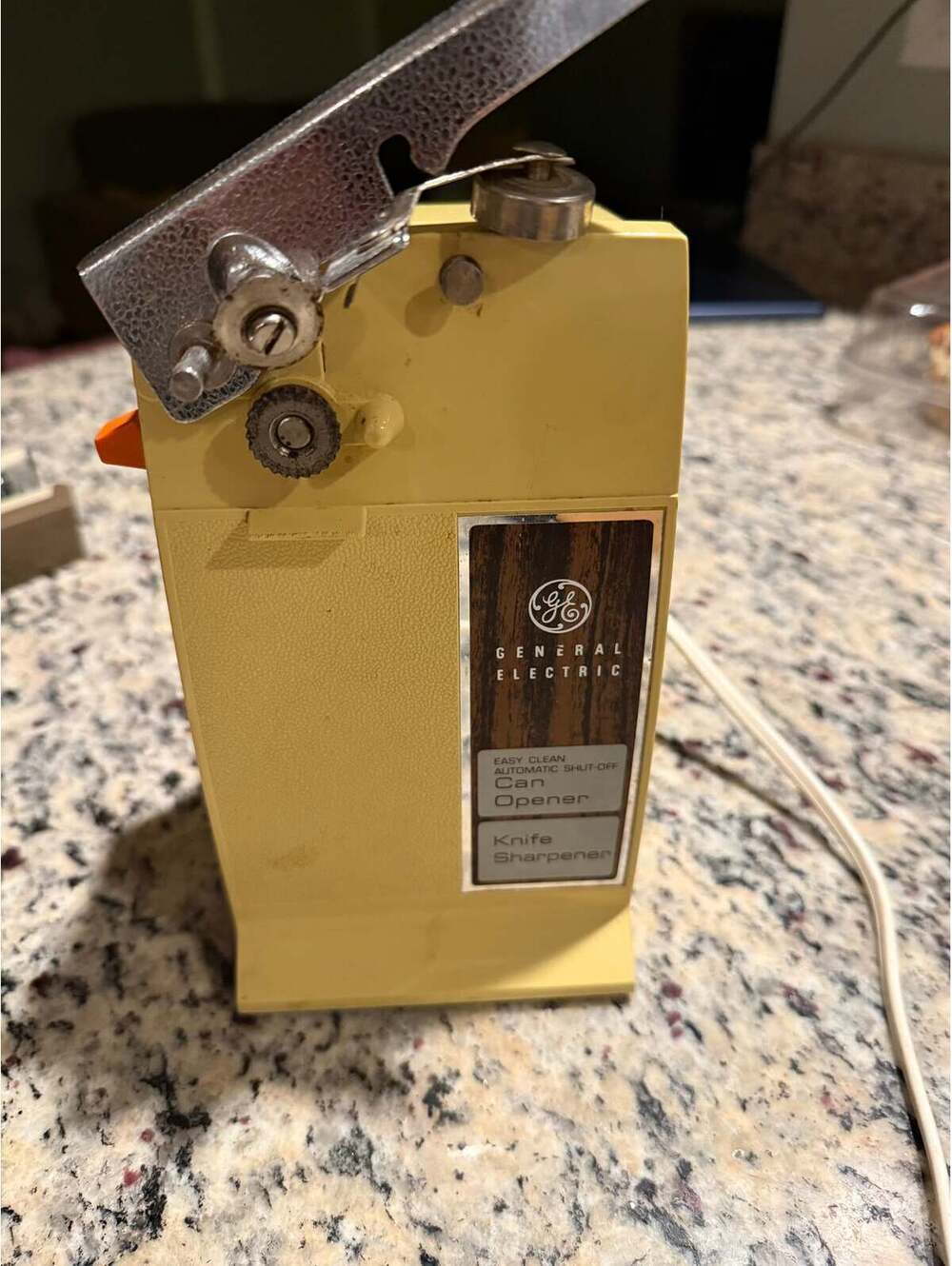 Vintage GE General Electric Yellow Can Opener & Knife Sharpener – Retro Kitchen